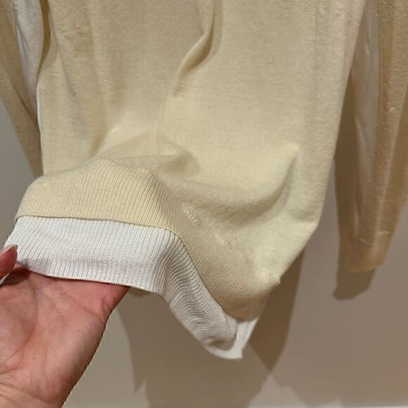 Rag and Bone Cream and White Sweater RN# 108879 Size SP - Picture 4 of 11